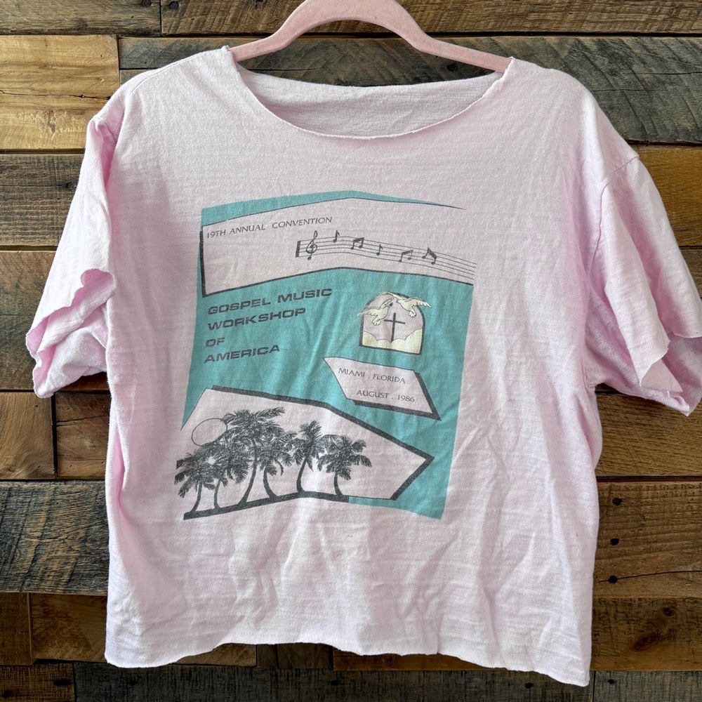 VTG Gospel Music Workshop Pink Graphic Tee